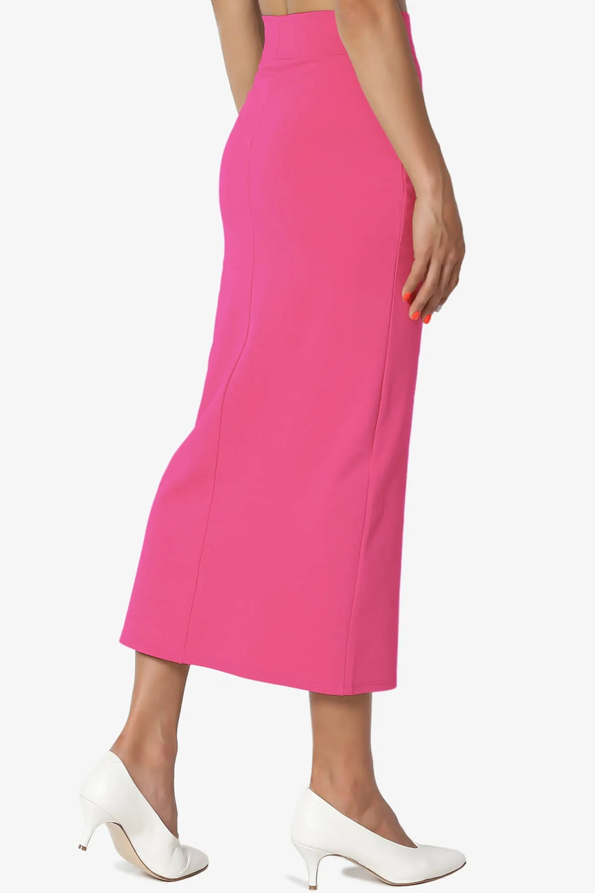 Carleta Mid Calf Pencil Skirt PLUS