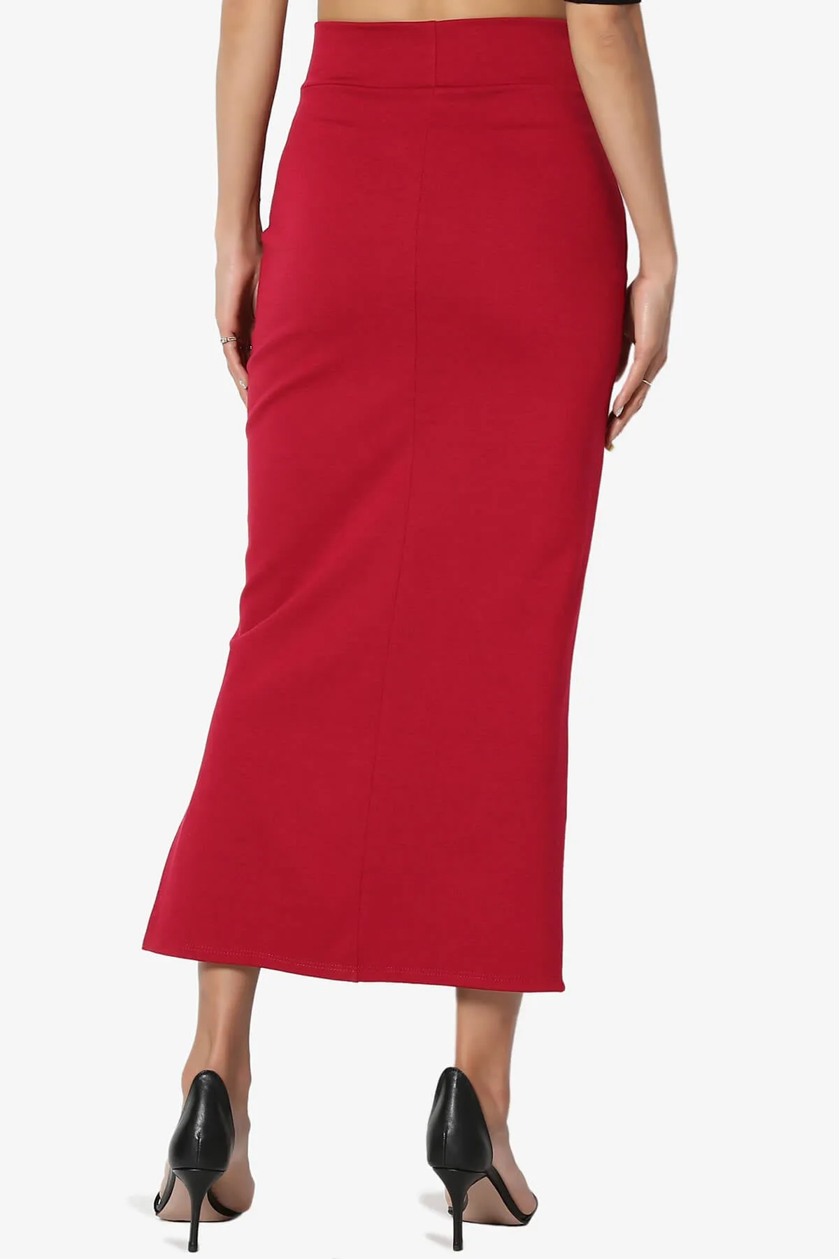 Carleta Mid Calf Pencil Skirt PLUS