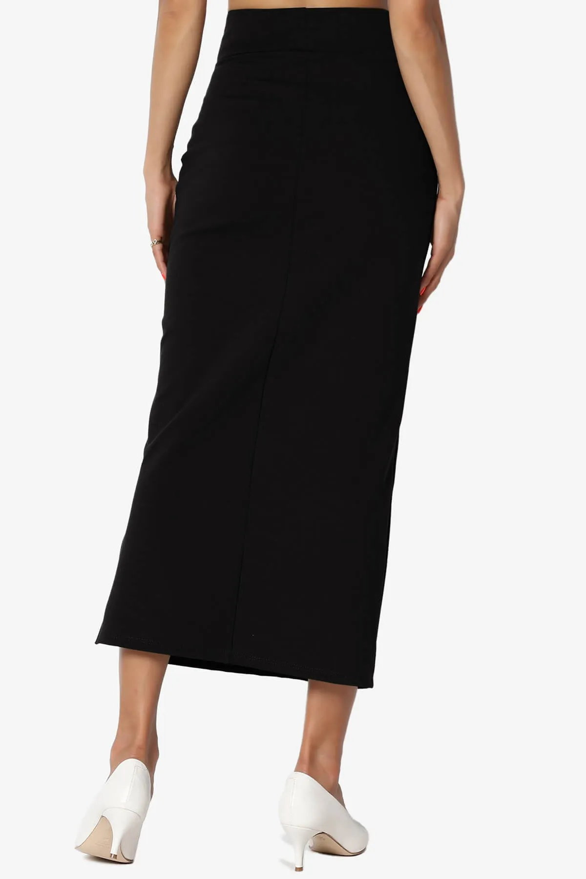 Carleta Mid Calf Pencil Skirt PLUS