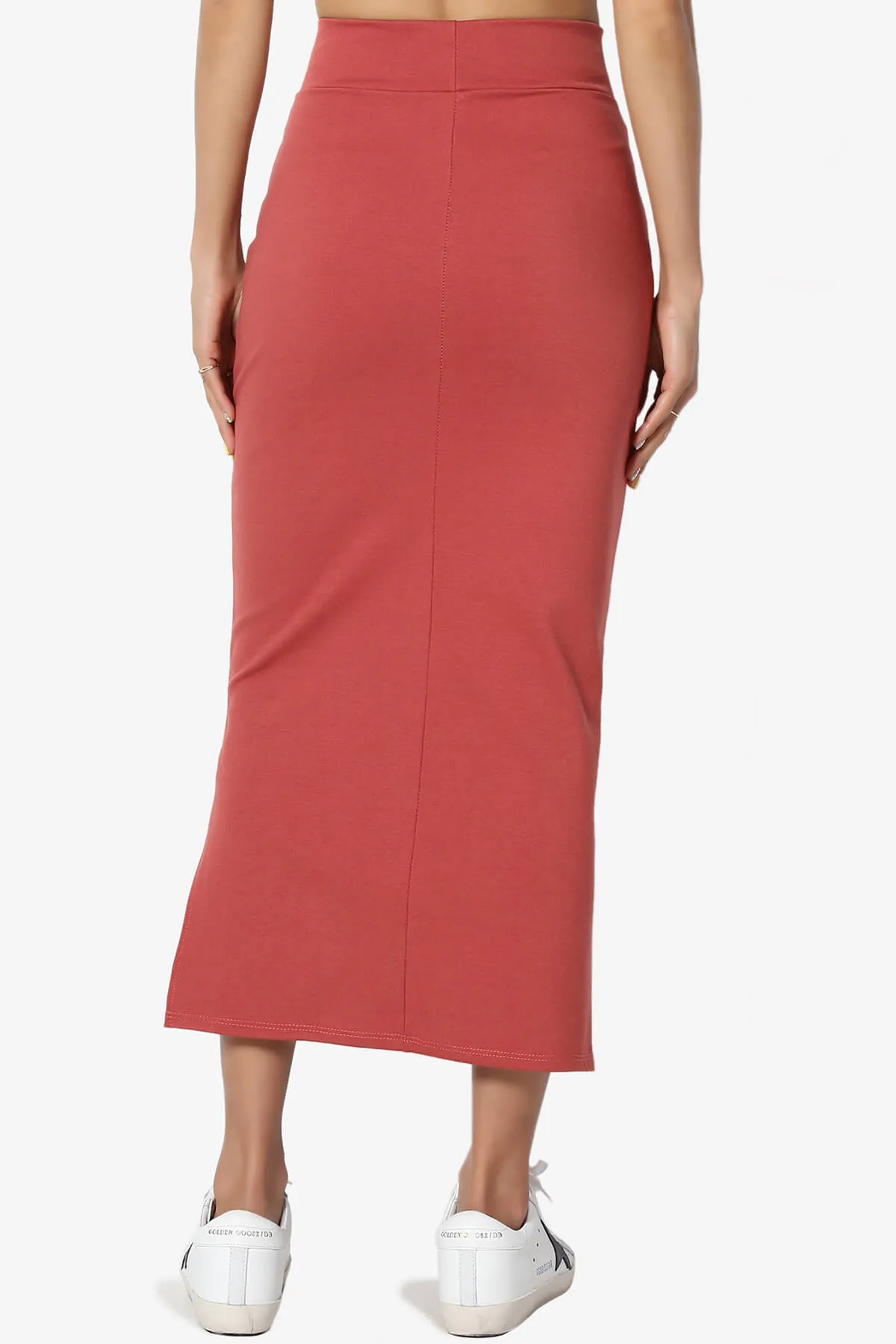 Carleta Mid Calf Pencil Skirt PLUS