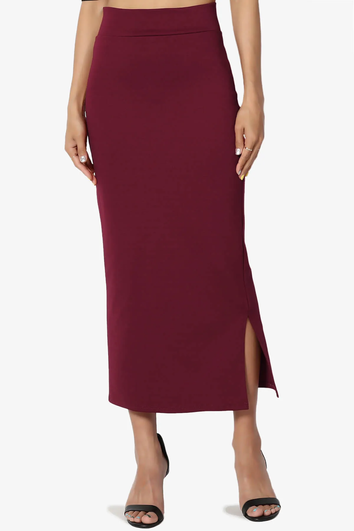 Carleta Mid Calf Pencil Skirt PLUS