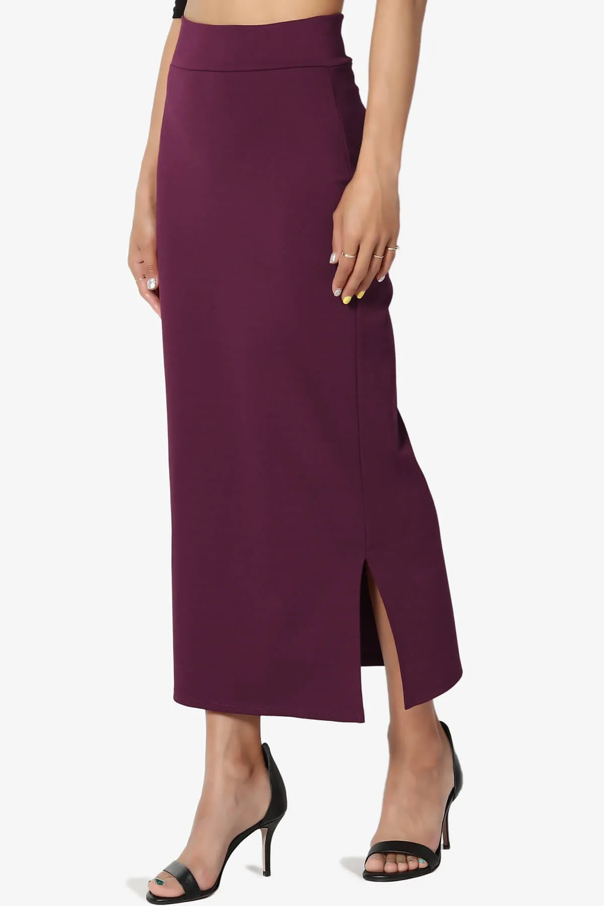 Carleta Mid Calf Pencil Skirt PLUS