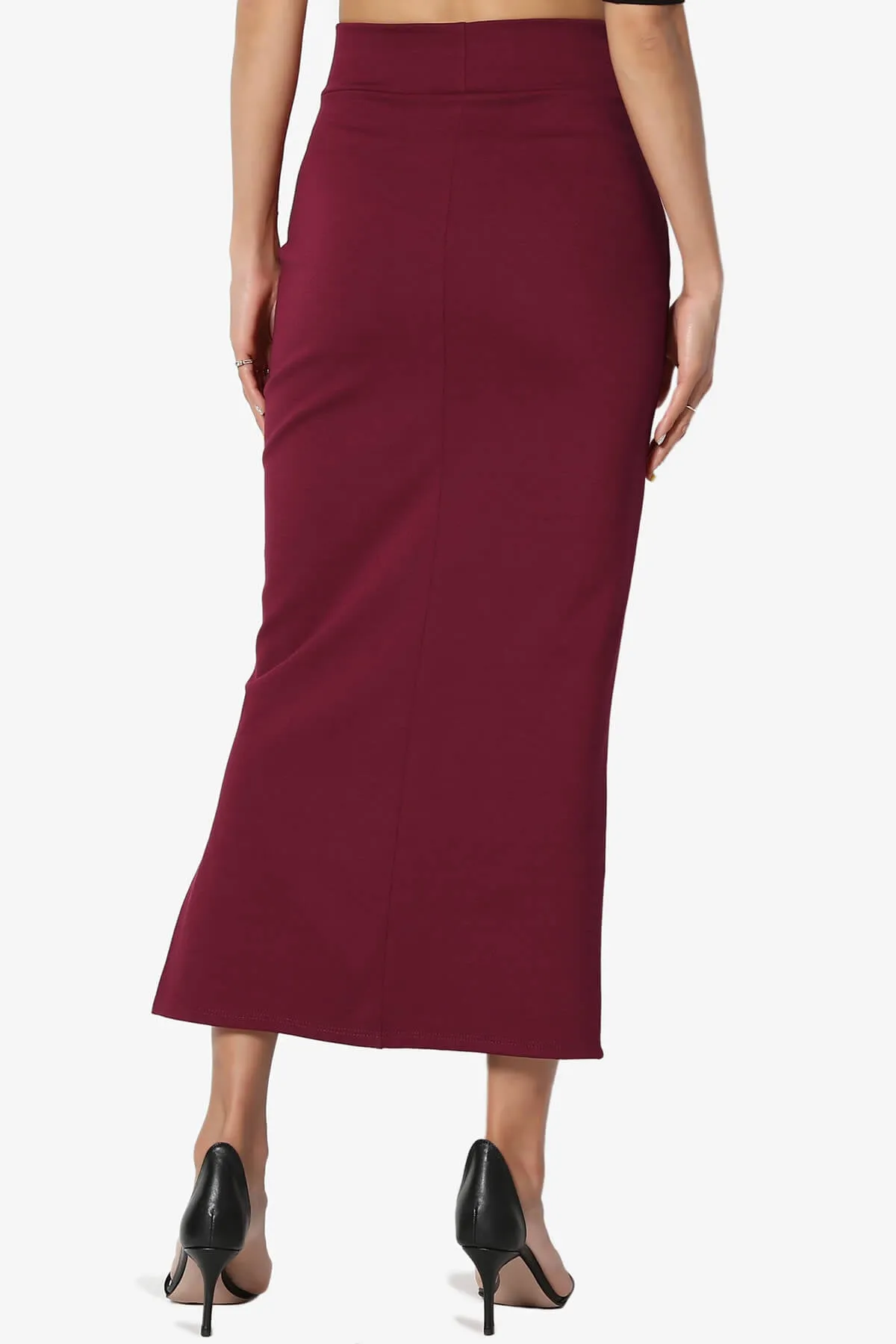 Carleta Mid Calf Pencil Skirt PLUS