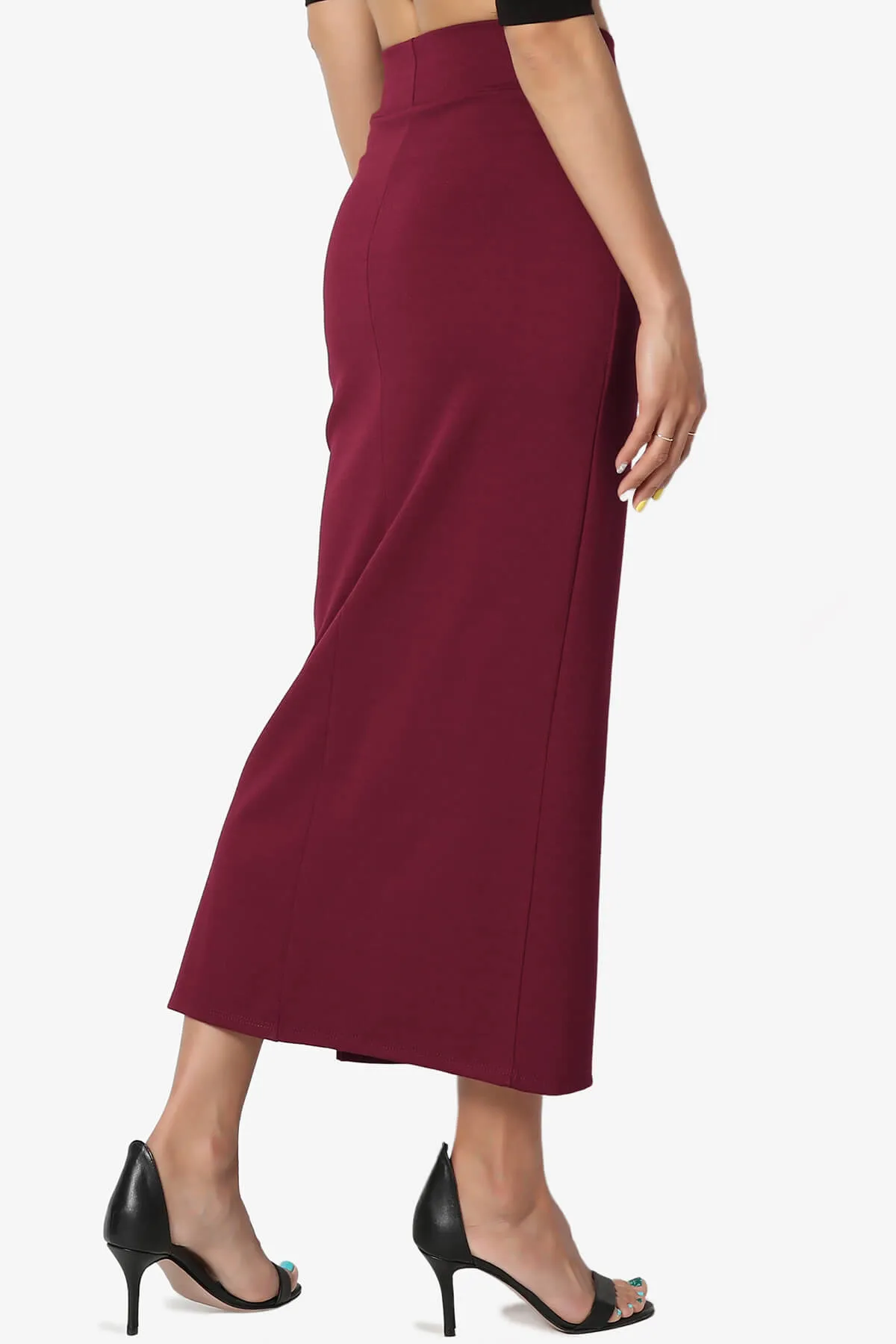 Carleta Mid Calf Pencil Skirt PLUS
