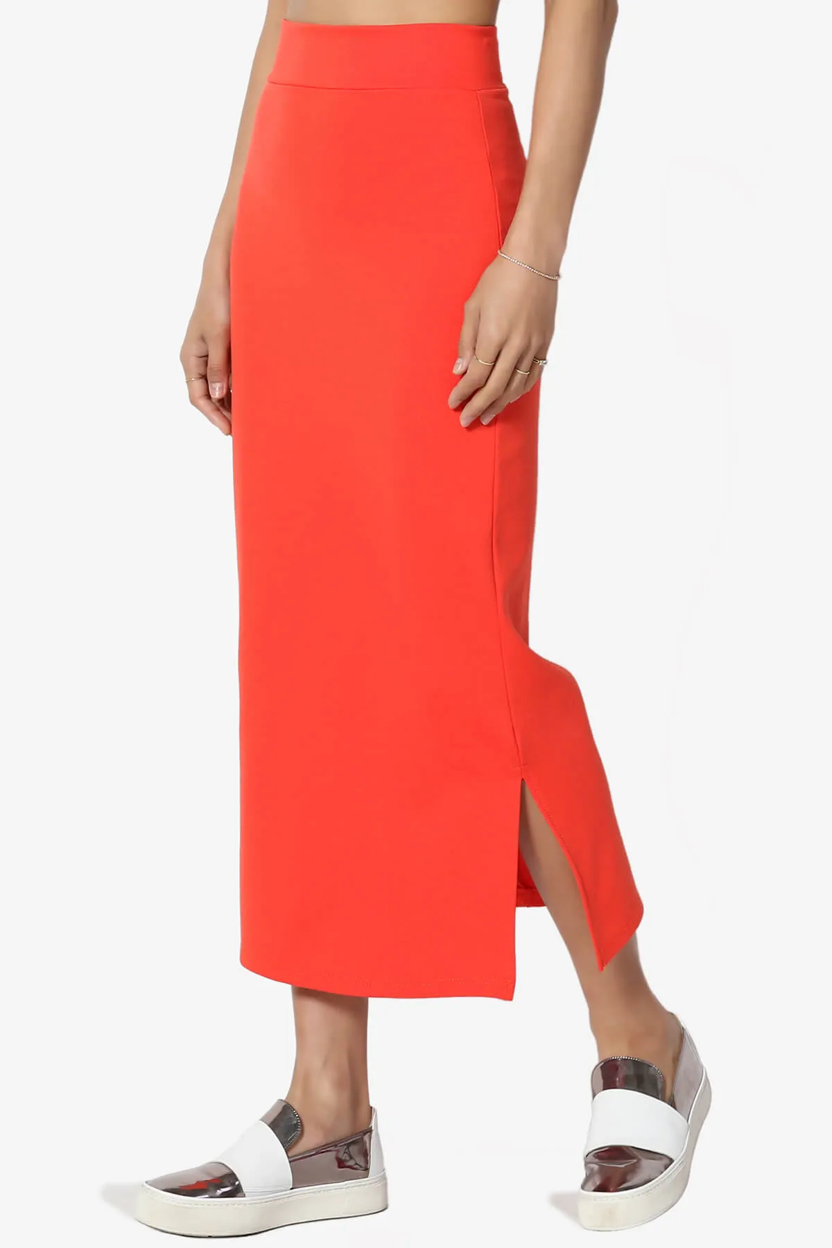 Carleta Mid Calf Pencil Skirt PLUS