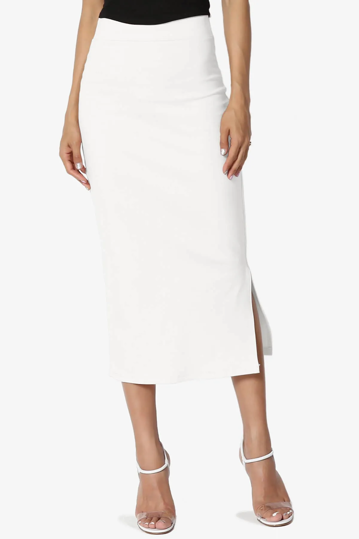 Carleta Mid Calf Pencil Skirt PLUS