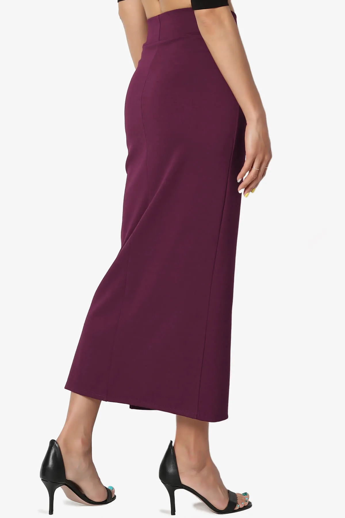 Carleta Mid Calf Pencil Skirt PLUS