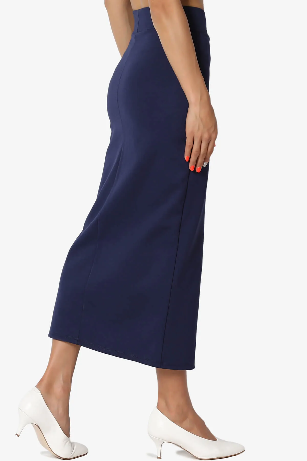 Carleta Mid Calf Pencil Skirt PLUS