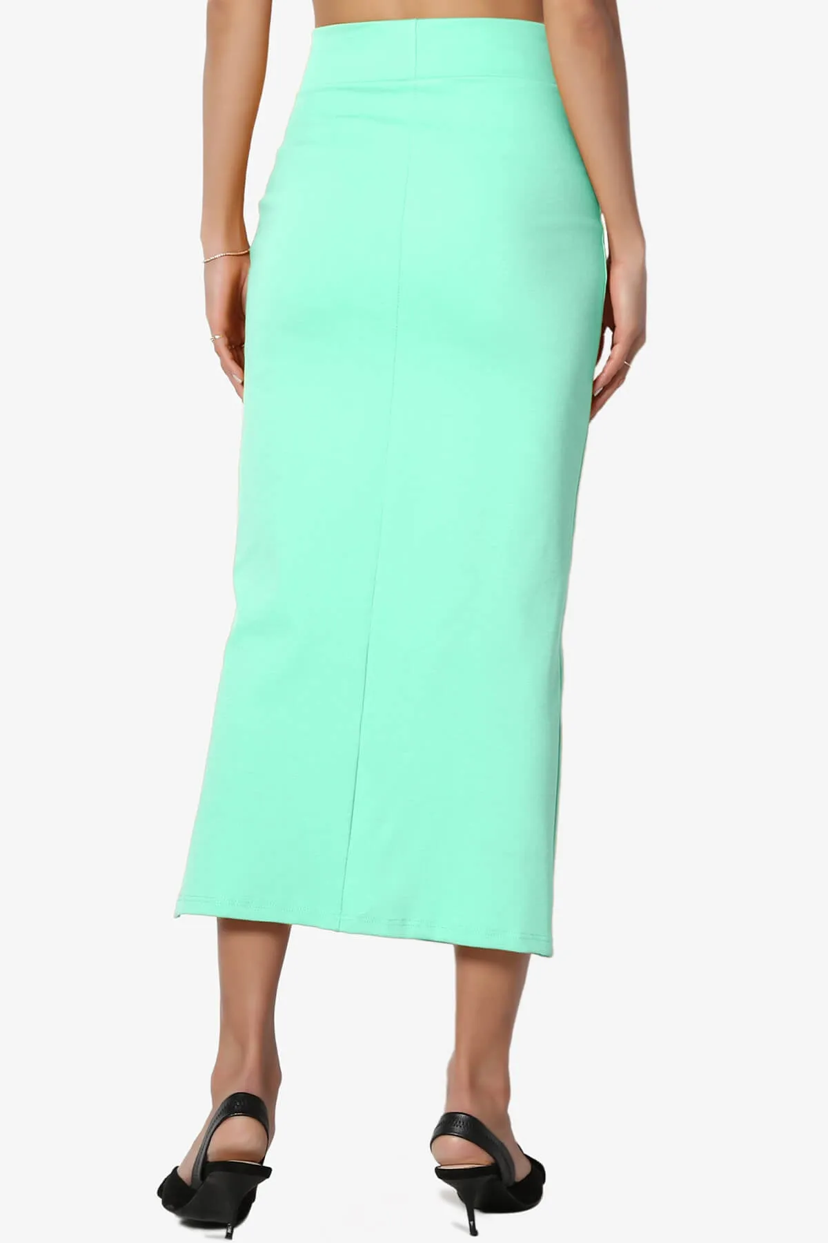 Carleta Mid Calf Pencil Skirt PLUS