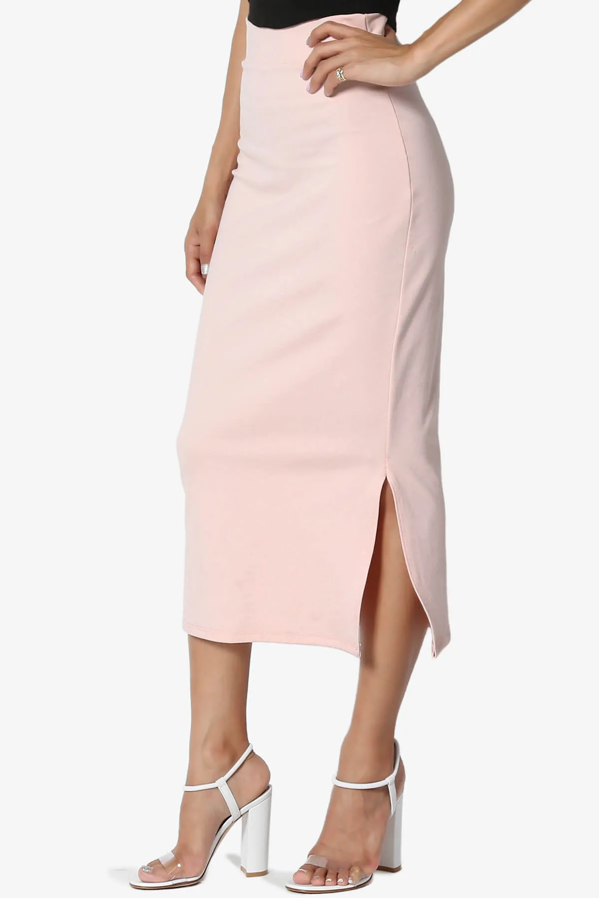 Carleta Mid Calf Pencil Skirt PLUS