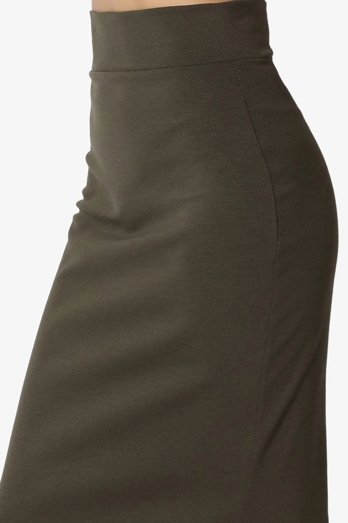 Carleta Mid Calf Pencil Skirt PLUS