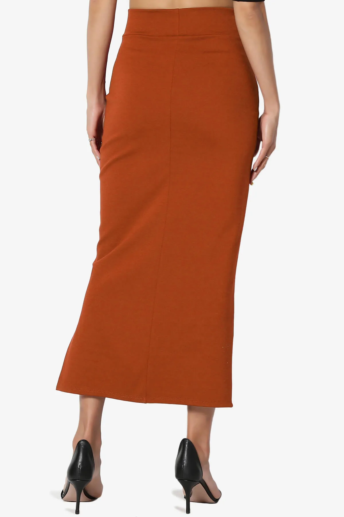 Carleta Mid Calf Pencil Skirt PLUS