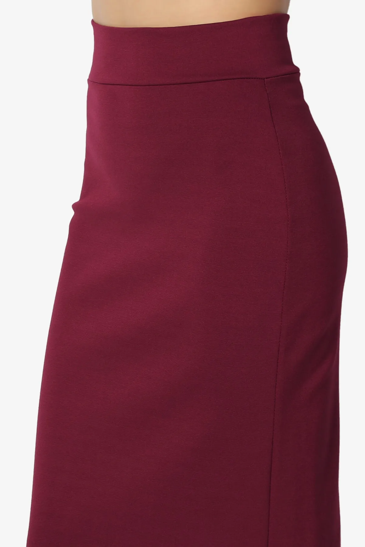 Carleta Mid Calf Pencil Skirt PLUS