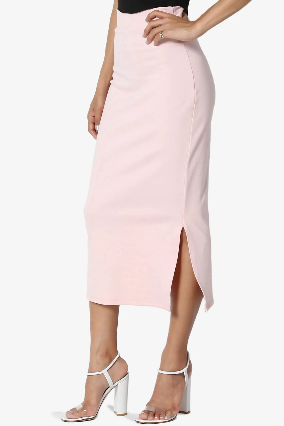 Carleta Mid Calf Pencil Skirt PLUS