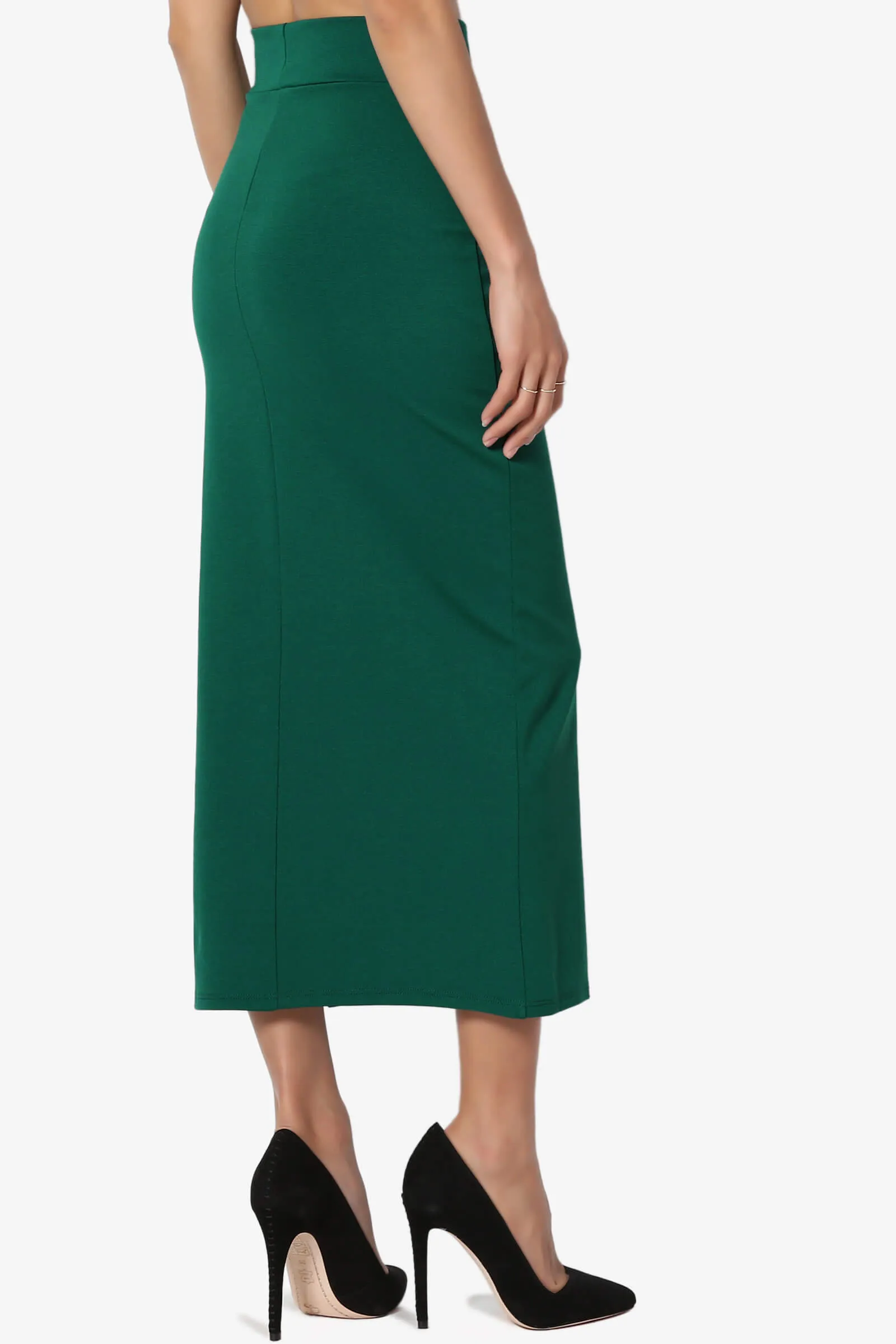 Carleta Mid Calf Pencil Skirt PLUS