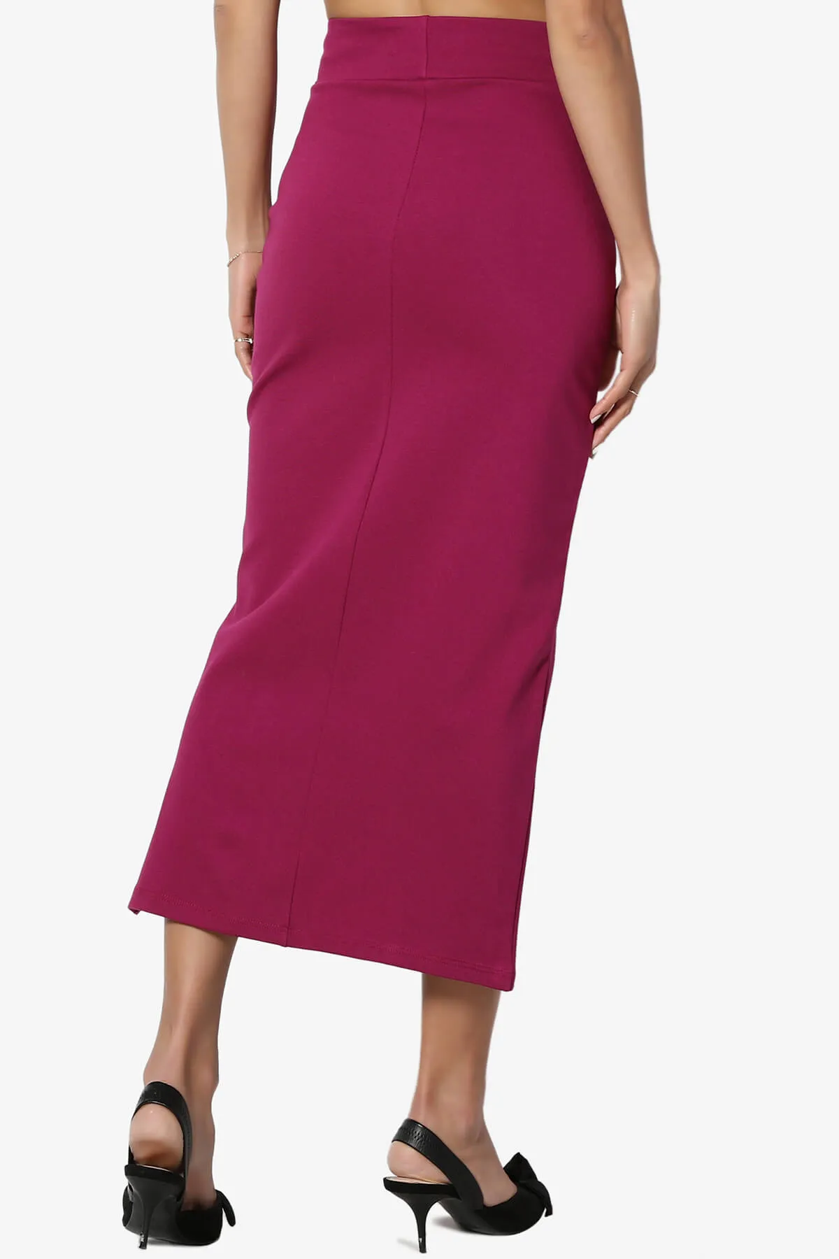 Carleta Mid Calf Pencil Skirt PLUS