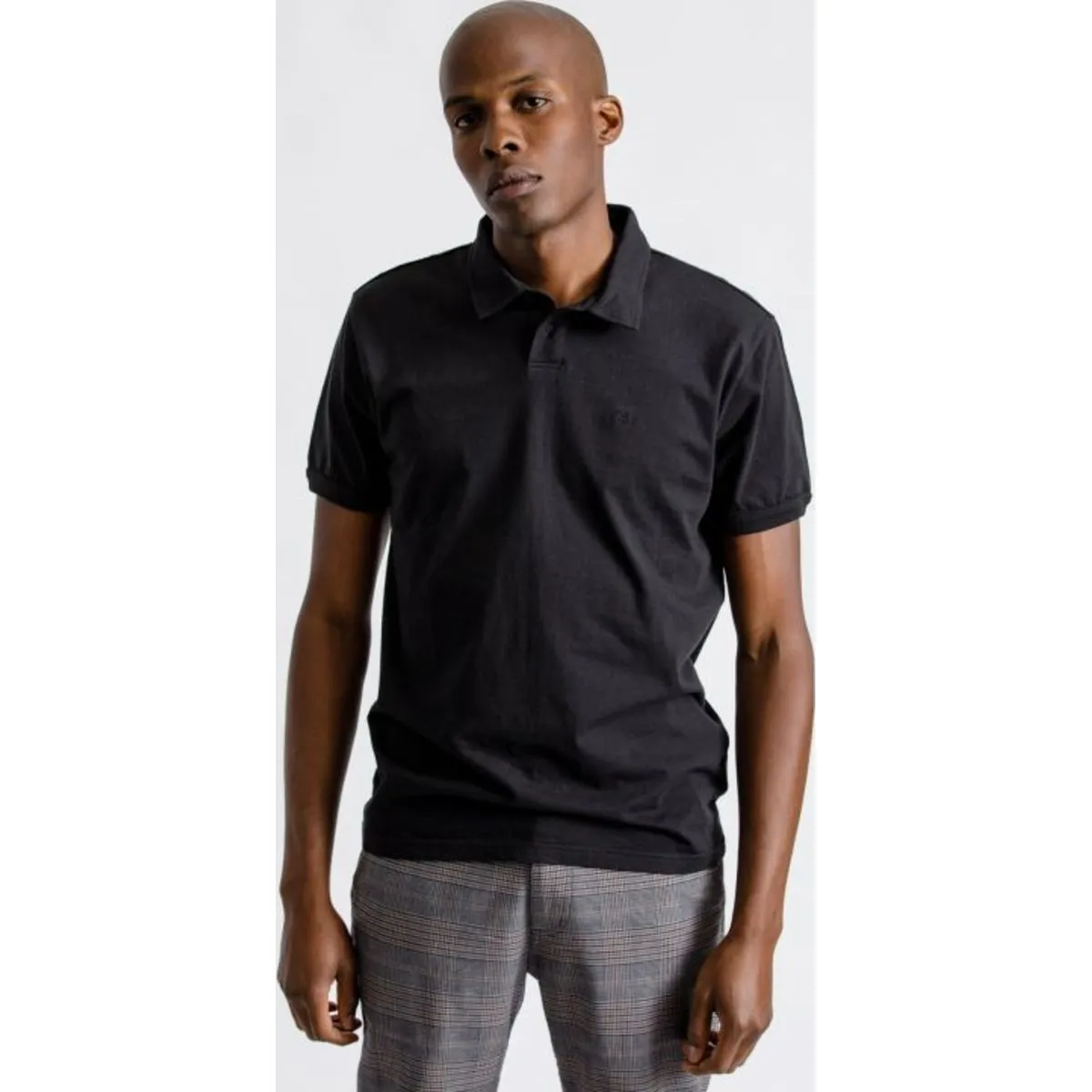 Carlos S/S Polo Knit - White/Light Grey