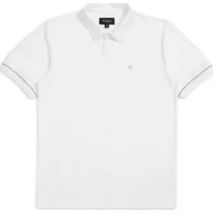 Carlos S/S Polo Knit - White/Light Grey