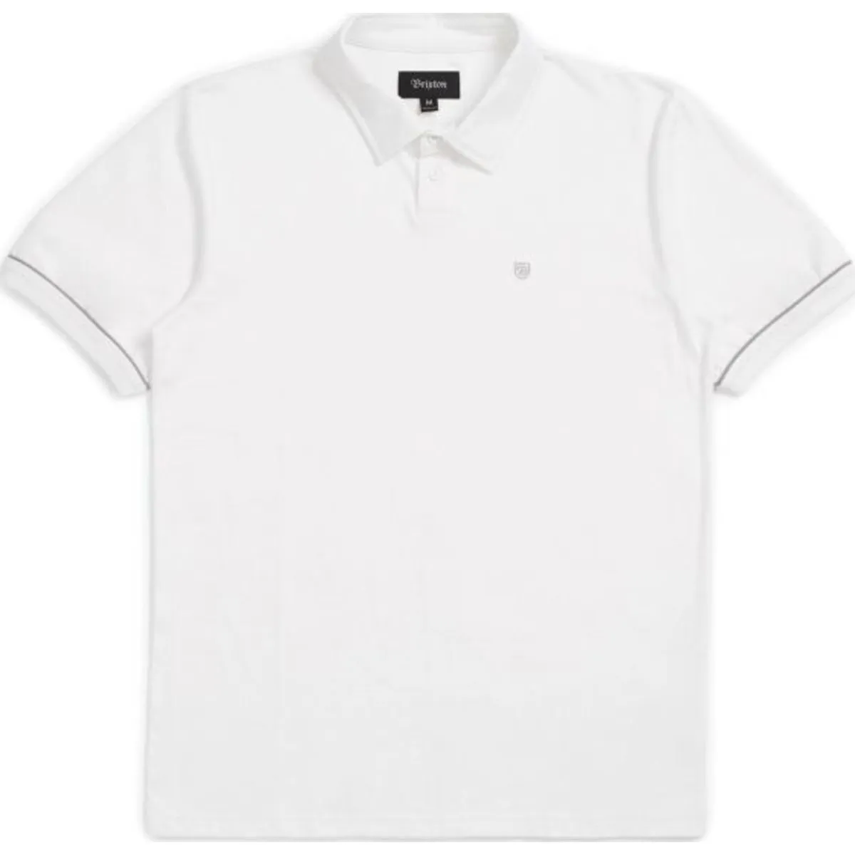 Carlos S/S Polo Knit - White/Light Grey