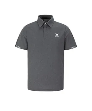 CHUCUCHU Men's Mesh Short Sleeve Grey