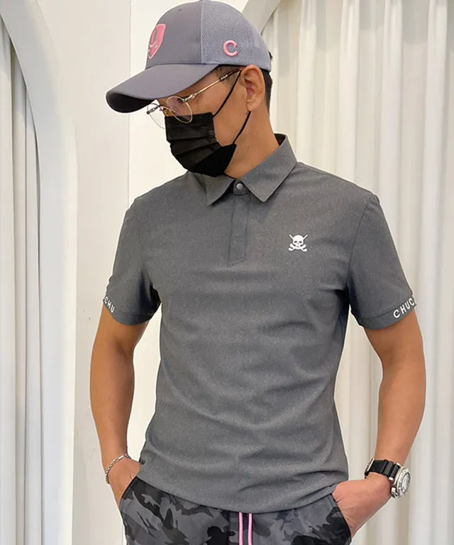 CHUCUCHU Men's Mesh Short Sleeve Grey
