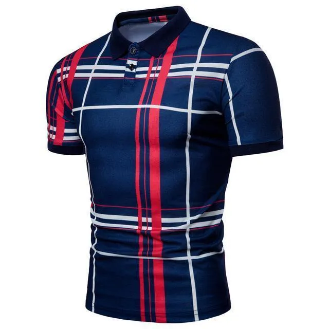 Classic Plaid Summer Polo Shirt