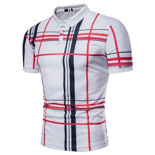 Classic Plaid Summer Polo Shirt