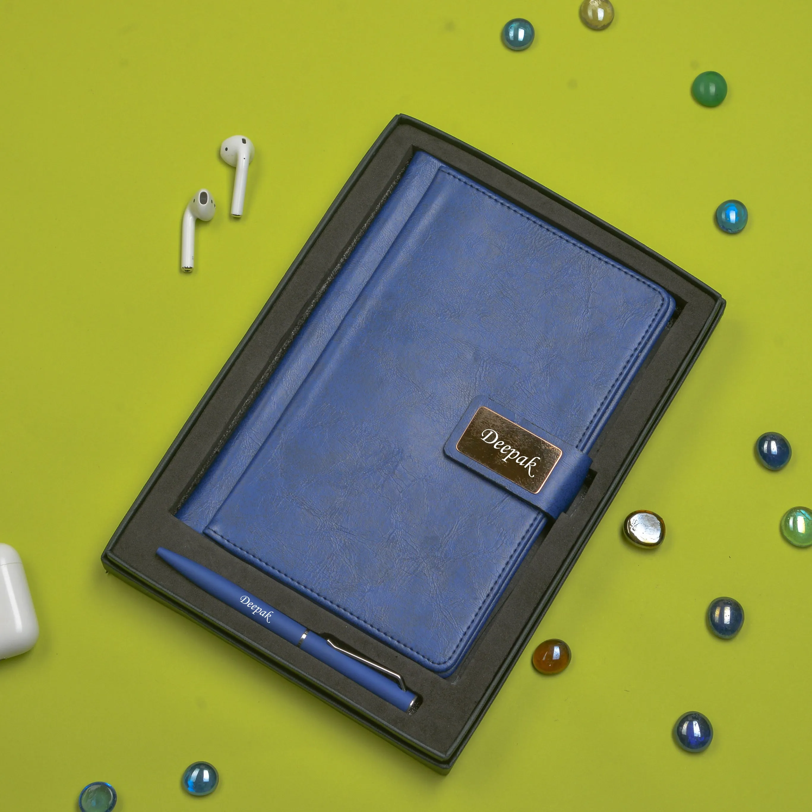 Classy Executive Diary   Classic Metal Pen - Blue