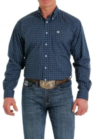 CLMTW1105508 L/S Print Shirt - Navy Blue