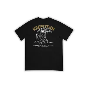 CONCRETE WAVES TEE - BLACK
