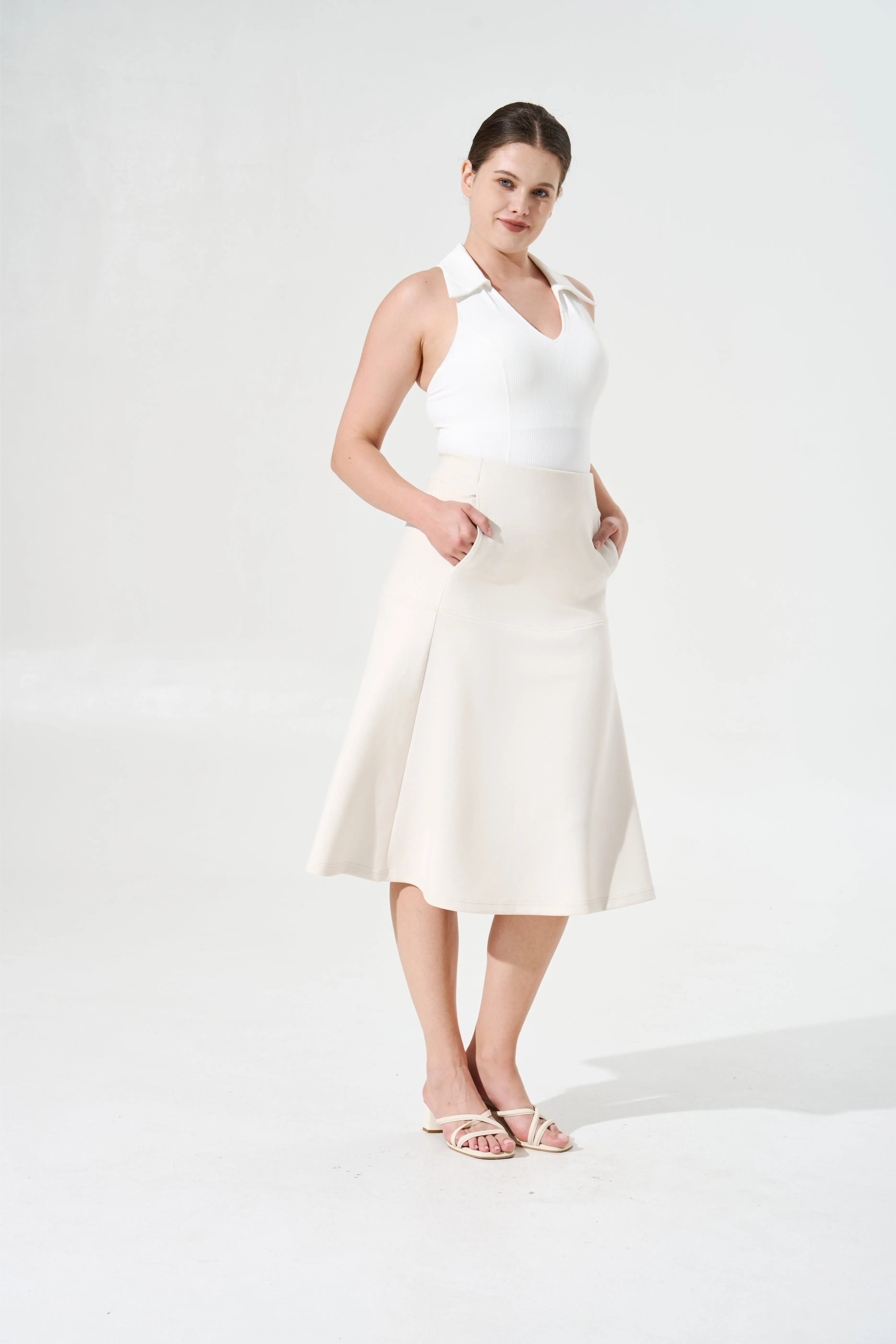 Cooling, Wrinkle-Free Charmed Skirt with Tummy Control
