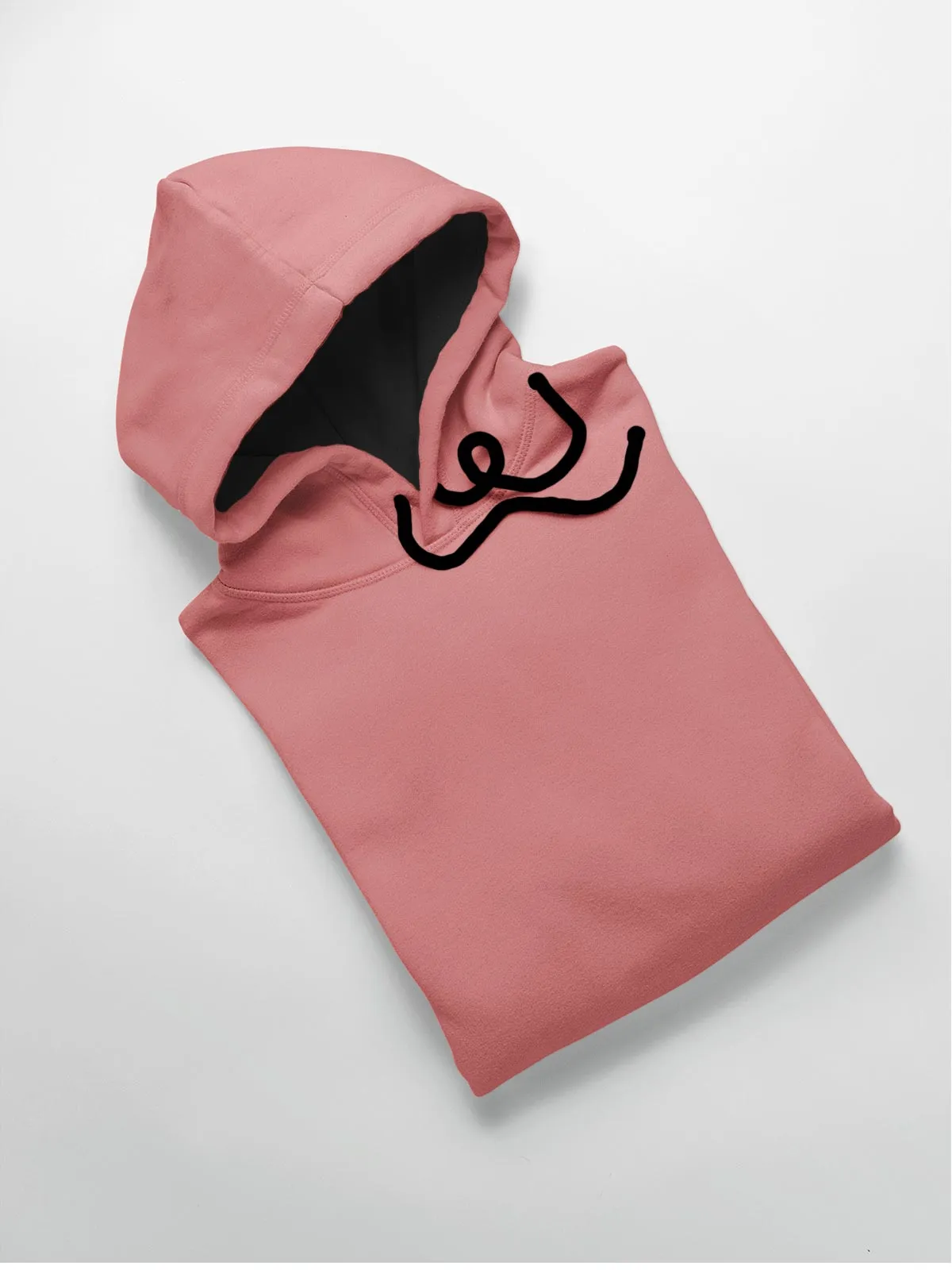 Coral Peach Plain Cotton Hoodie for Men & Women