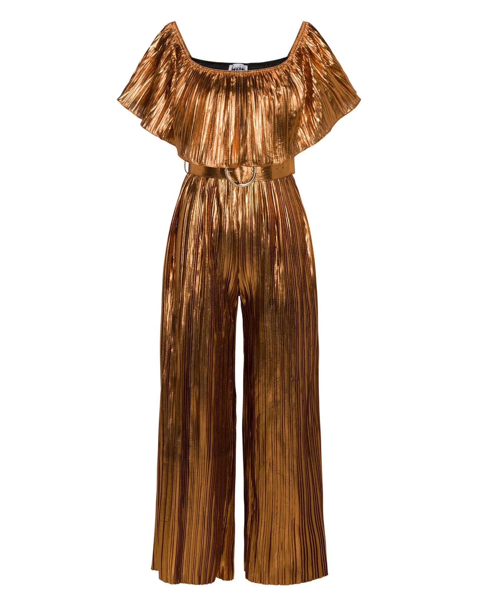 Dancing Queen Pleated Jumpsuit - Bronze