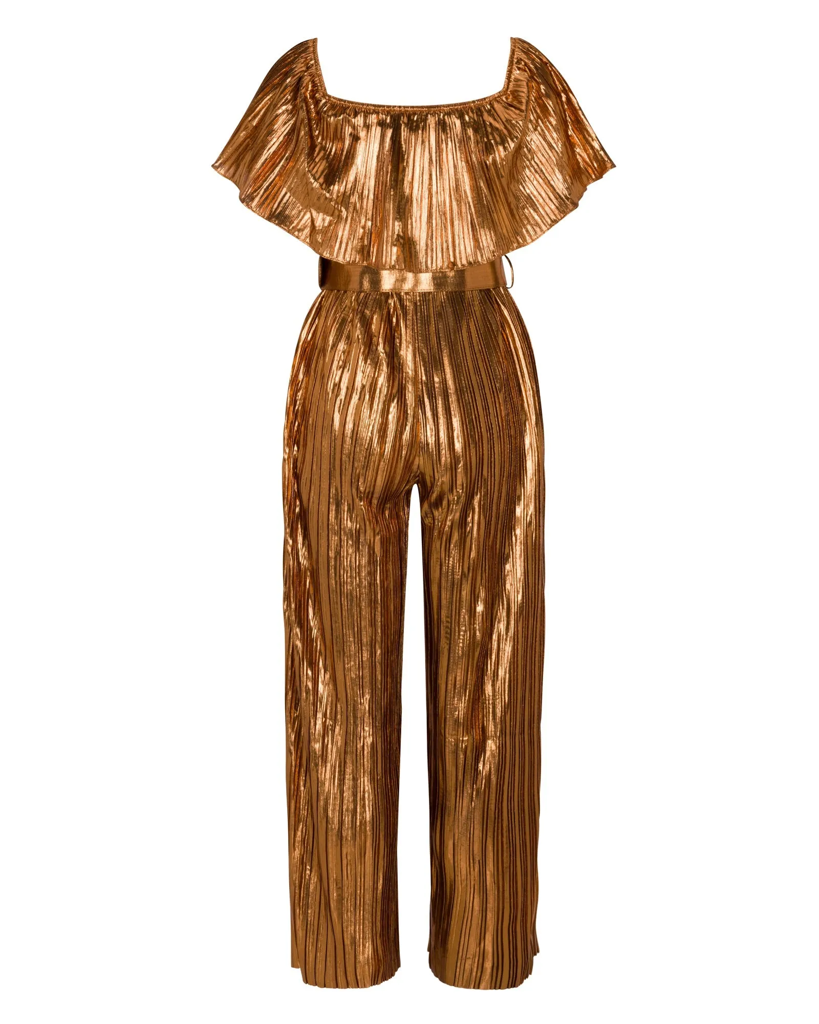 Dancing Queen Pleated Jumpsuit - Bronze