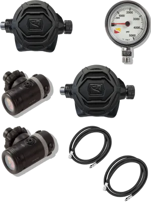 Dive Rite XT4 Doubles Regulator Package
