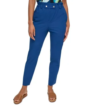 DKNY Women's High-Rise Paperbag-Waist Ankle Pants UE2P7566