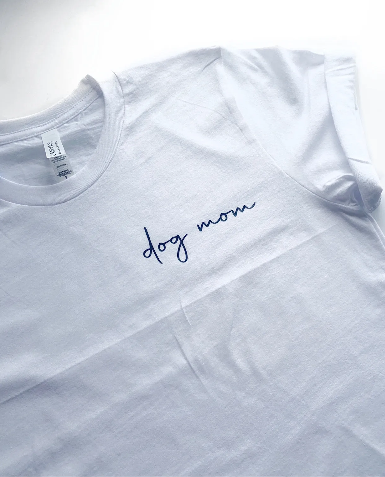 Dog Mom Cursive Corner Tee