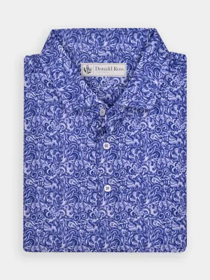 Donald Ross Mens Classic Fit BOCA Polo - NAVY / WHITE