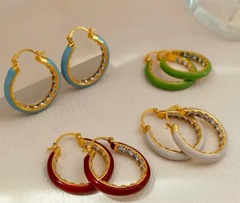 Elegant Minimalist Retro Temperament Hoop Earrings