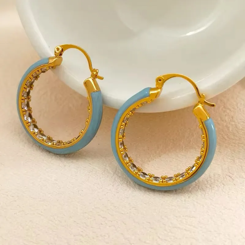 Elegant Minimalist Retro Temperament Hoop Earrings