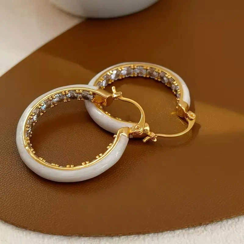 Elegant Minimalist Retro Temperament Hoop Earrings