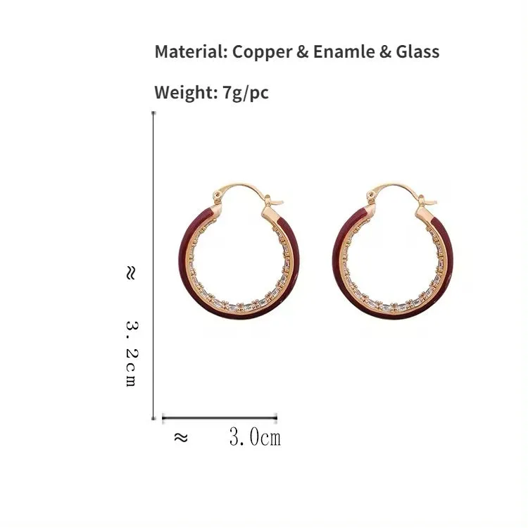 Elegant Minimalist Retro Temperament Hoop Earrings
