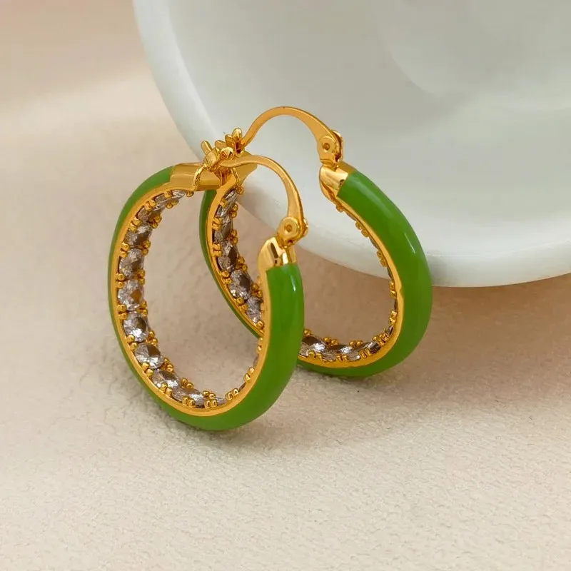 Elegant Minimalist Retro Temperament Hoop Earrings