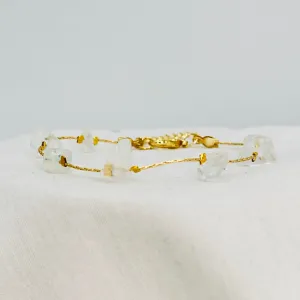 Elegant Natural Stone Chain Bracelet -Adjustable Fit for All