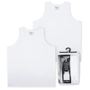 Espionage Twin Pack Vest For Men in White, 2XL-8XL