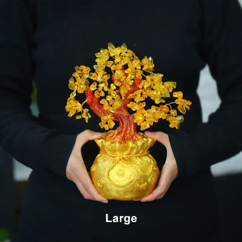 Feng Shui Auspicious Natural and Authentic Crystal Wealth Tree Decor