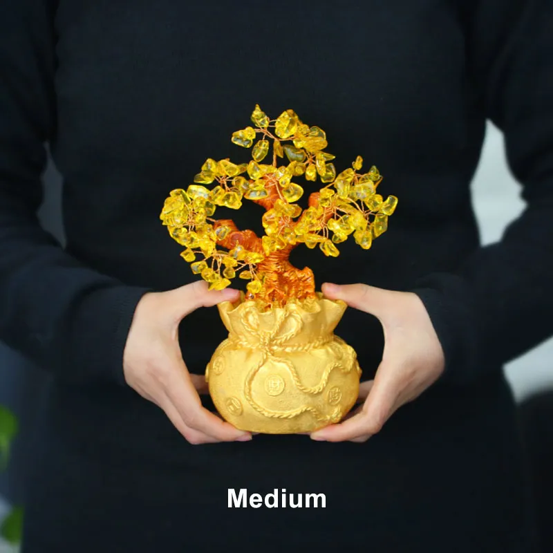 Feng Shui Auspicious Natural and Authentic Crystal Wealth Tree Decor