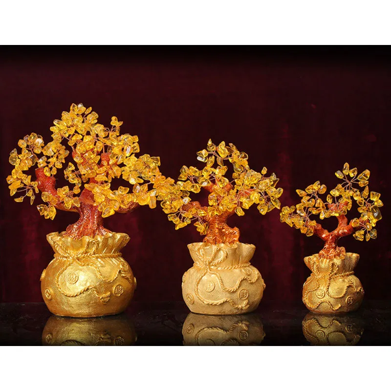 Feng Shui Auspicious Natural and Authentic Crystal Wealth Tree Decor
