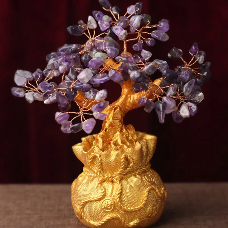 Feng Shui Auspicious Natural and Authentic Crystal Wealth Tree Decor