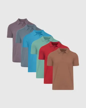 Full Rotation Short Sleeve Classic Polo 6-Pack